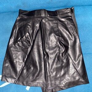Patent leather skirt